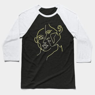 2 Face Line Art T-Shirt Baseball T-Shirt